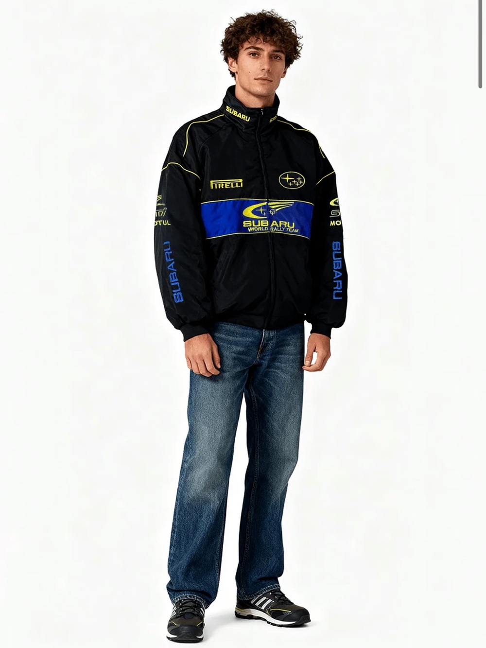 Jackets 4 Racing Subaru Black & Blue Racing Puff Jacket